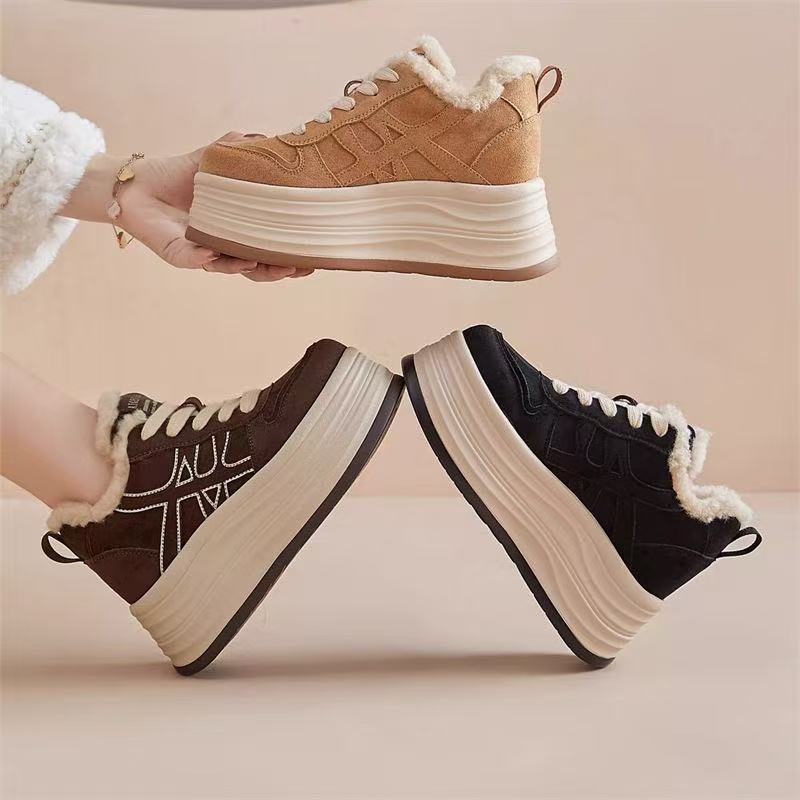 Thick-soled invisible height increase cm autumn new lace-up casual sneakers