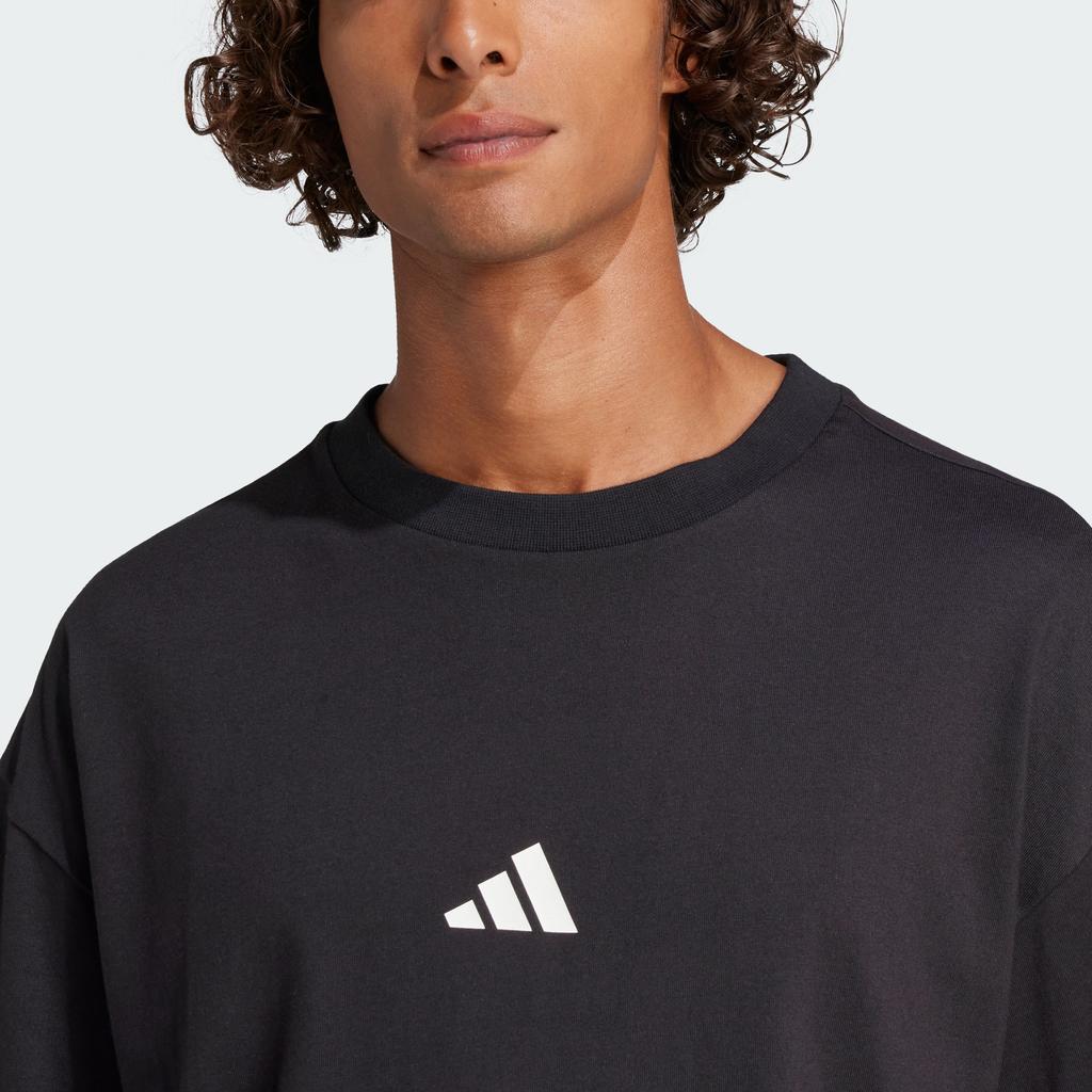 Adidas T Shirts Men's Black Crew Neck Moderate