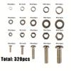 120/320-piece stainless steel screw and nut set, M2-M5, multiple sizes available-suitable for DIY, repair, and home applications