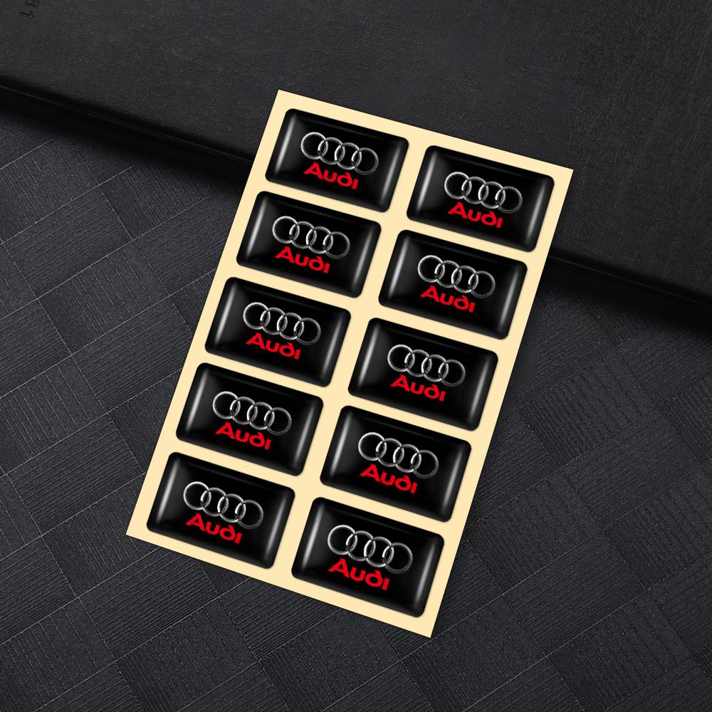 

10Pcs Car Interior 3D Epoxy Glue Decals Badge Sticker Accessories For Mitsubishi 9 Ralliart X EX ASX L200 Colt Outlander Pajero