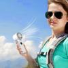 100 Winds Speeds Adjustable Mini Handheld Fan LED Display Hanging Neck Fan  Cooling Fan