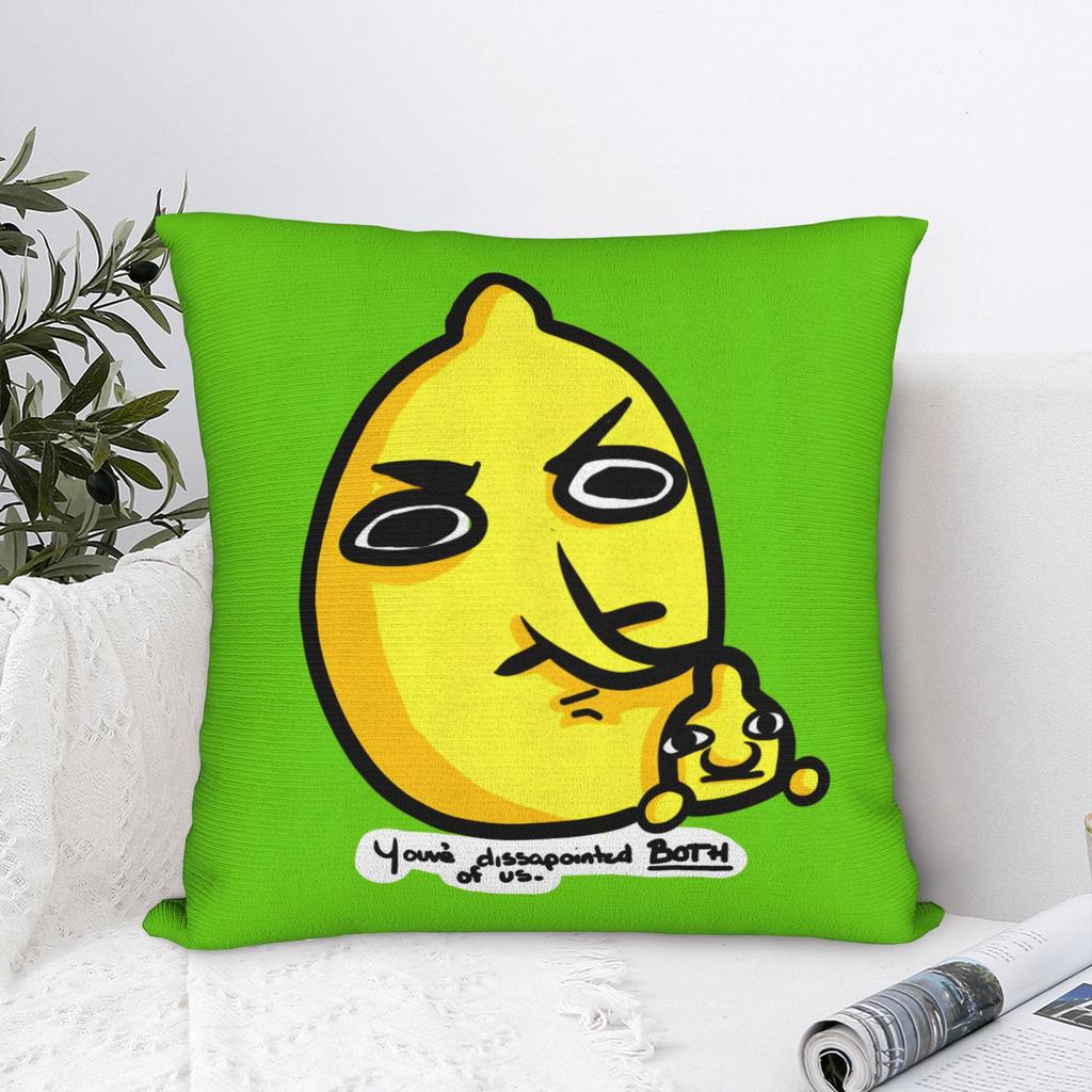 Grab And Sweet Dissaprove Lemongrab Square Pillow Cases Cushion Covers Novelty Zipper Decor Pillowcase For Home 18"X18"