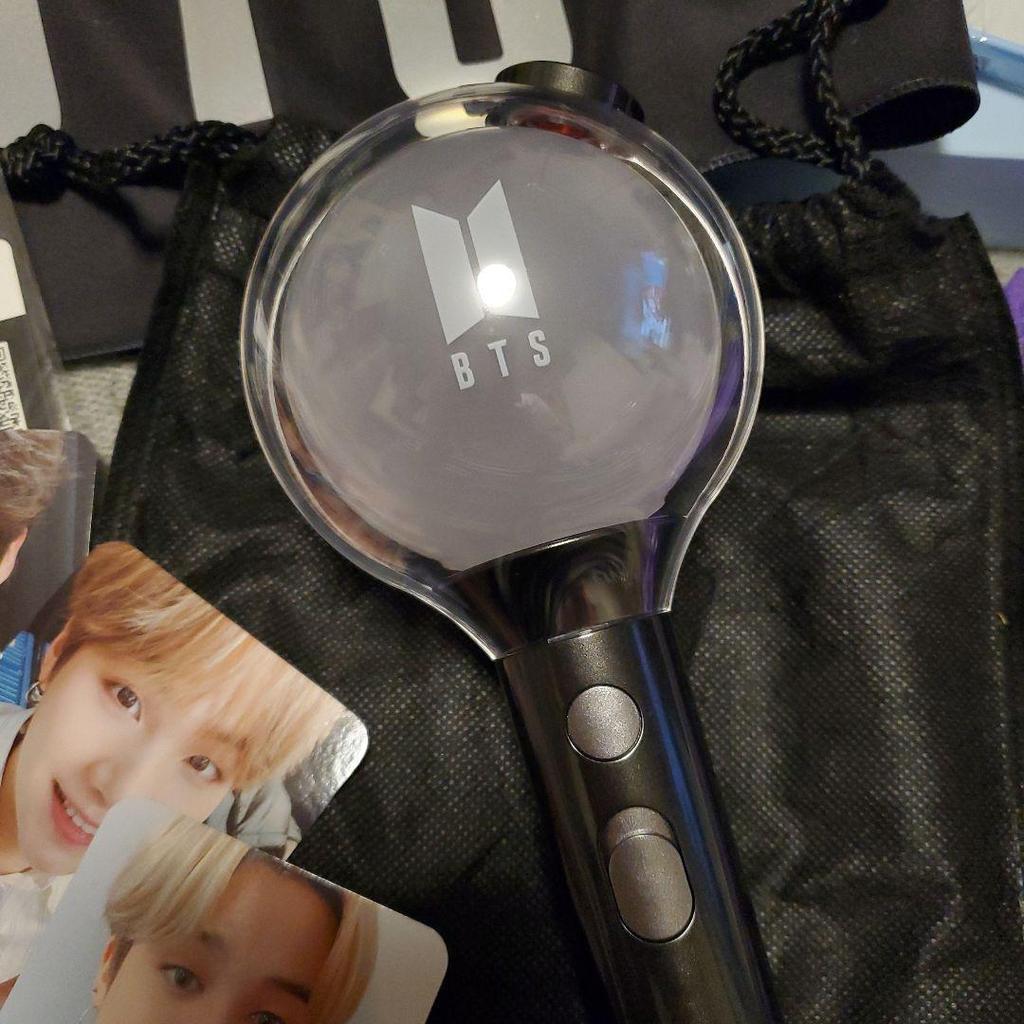 [USED] BTS Official Penlight AmiBomb ver.4 Slogan Mirror etc.