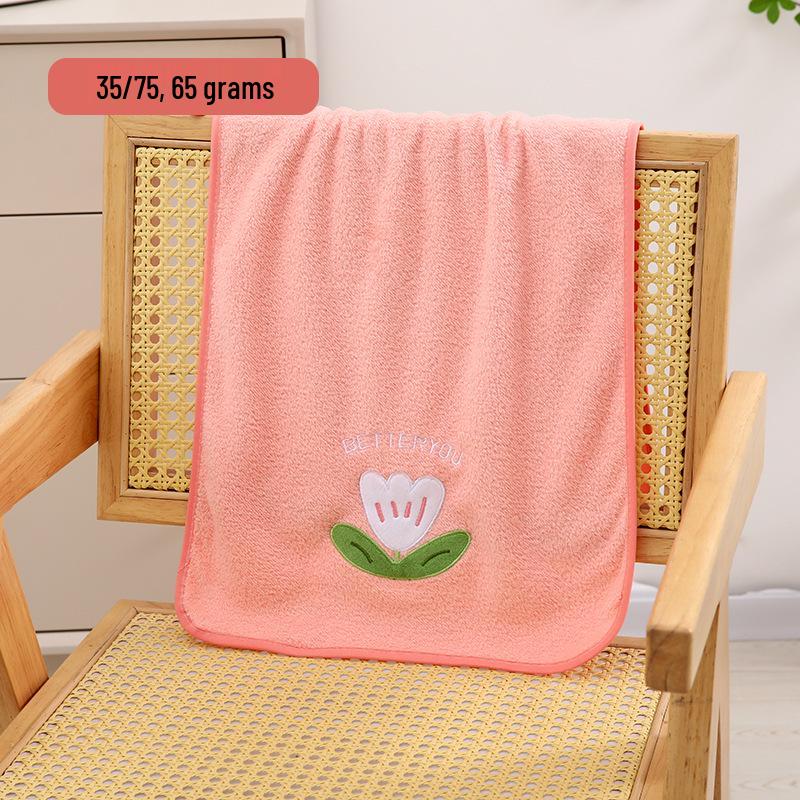 Coral Fleece Quick-Dry Hair Towel Cap: Cute, Absorbent, Multi-Purpose Wrap for Students & Adults. Towel 35/75