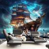 Enchanting Pirate Ship And Ocean Scene Tapestry Coastal Home Decoration Bedroom Living Room Decoration