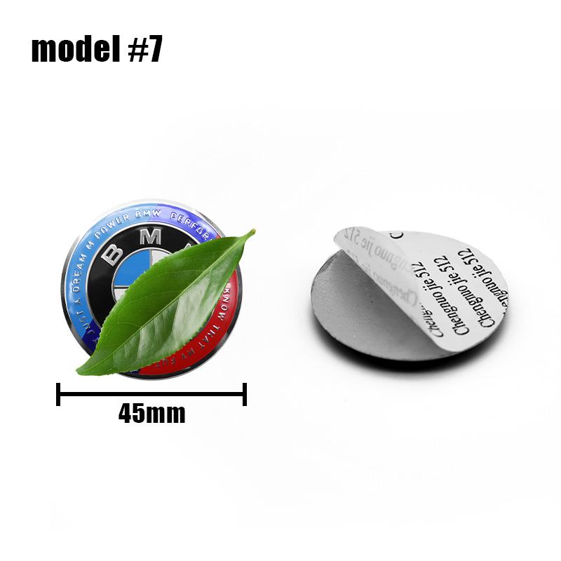 1Pcs 45mm 57mm 3D Car Steering Wheel Center Badge Sticker Auto Decal Accessory For BMW E60 E93 E87 G01 G20 X3 X5 F30 F20 E36 E46