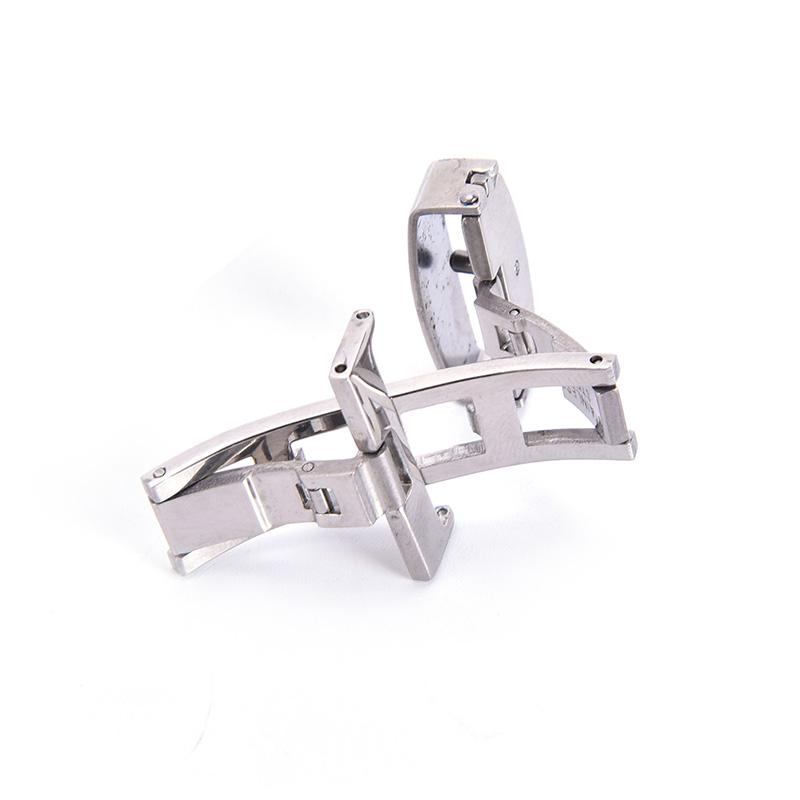 18/20/22 mm Edelstahl-Uhrenarmband mit Schmetterlings-Faltschließe