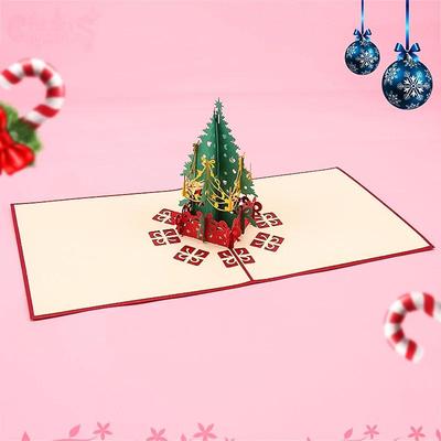 New Christmas Birthday Valentine Greeting Card Paper Art Multi Patterns 3D Greeting Cards Birthday Valentine Christmas Card Gift