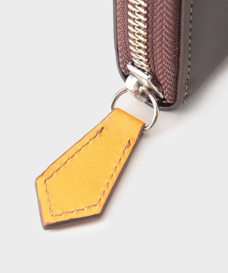 Takeo Kikuchi Antique Leather Long Wallet with Navy 07001531 Zip-Around Closure, Men's, (593)