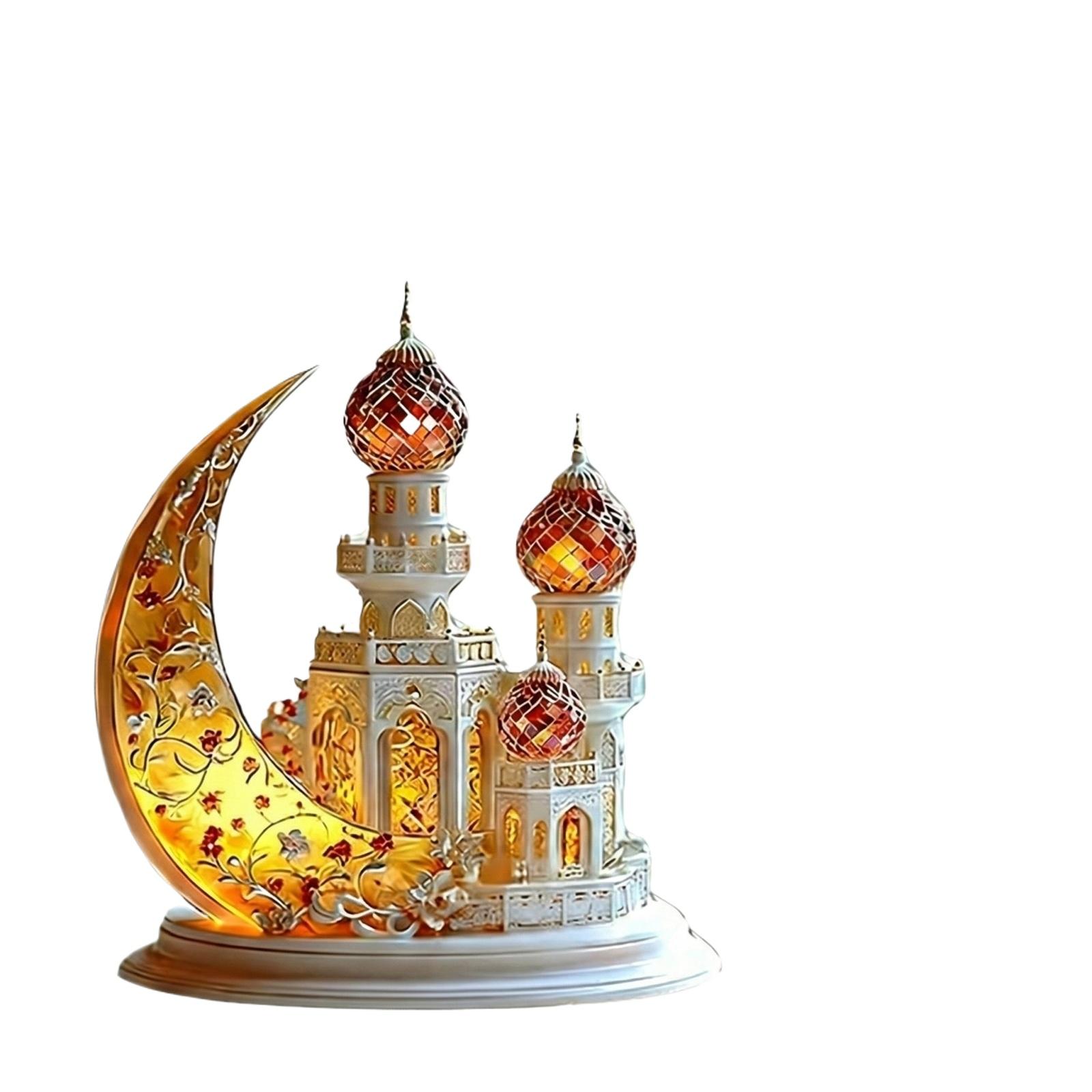 

2D Acrylic Moon Ornament, Ramadan Home Decor One Size