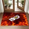 Fenerbahçe FC Design Crystal Velvet Rug Soft Decorative Mat for Bedroom Entrance
