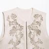 Spring/Summer 2025 Women's Slim Fit Velvet Embroidered Round Neck Vest