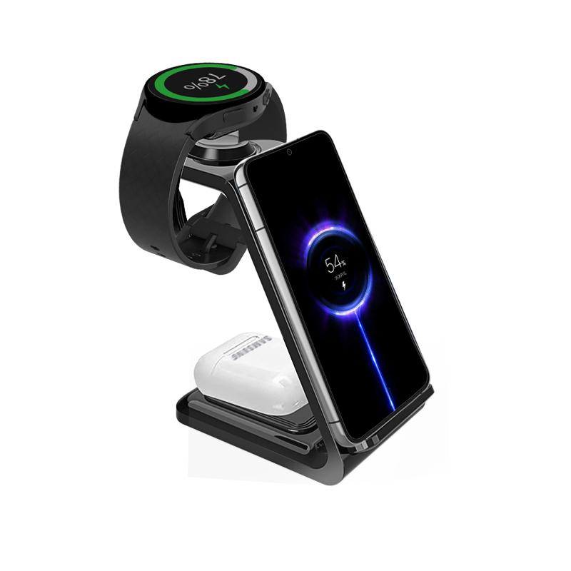 3 in 1 Wireless Charger Stand For Samsung Phones Galaxy Watch 7 8 9 Airpods Pro Fast Charging Dock Station