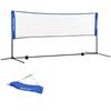 Badminton Net Set Foldable Volleyball Net 103/120/155H Cm Blue