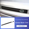 For Land Rover Defender 90 110 2020-2025 Middle Grille Decorative Strip Machine Cover Blackened Carbon Fiber Decorative Strip