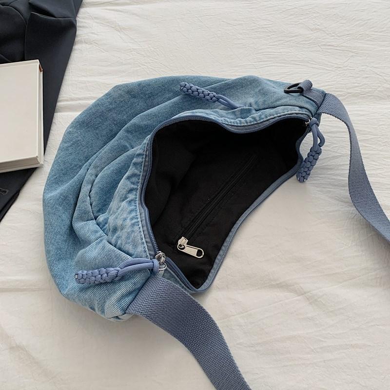 Light Denim Small Bag Women's Shoulder Crossbody Bag Commuter Dumpling Bag