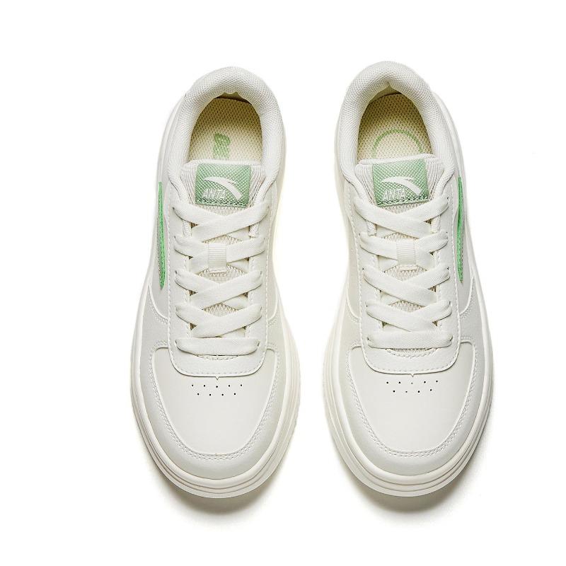 Anta Light Journey V2 Thick Sole Sneakers Womens White Green 922628002-2