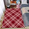 Red and White Plaid Pattern Carpet for Bedroom or Living Room Decor Suitable for Use As an Anti-slip for Living Room Bedroom Sofas
