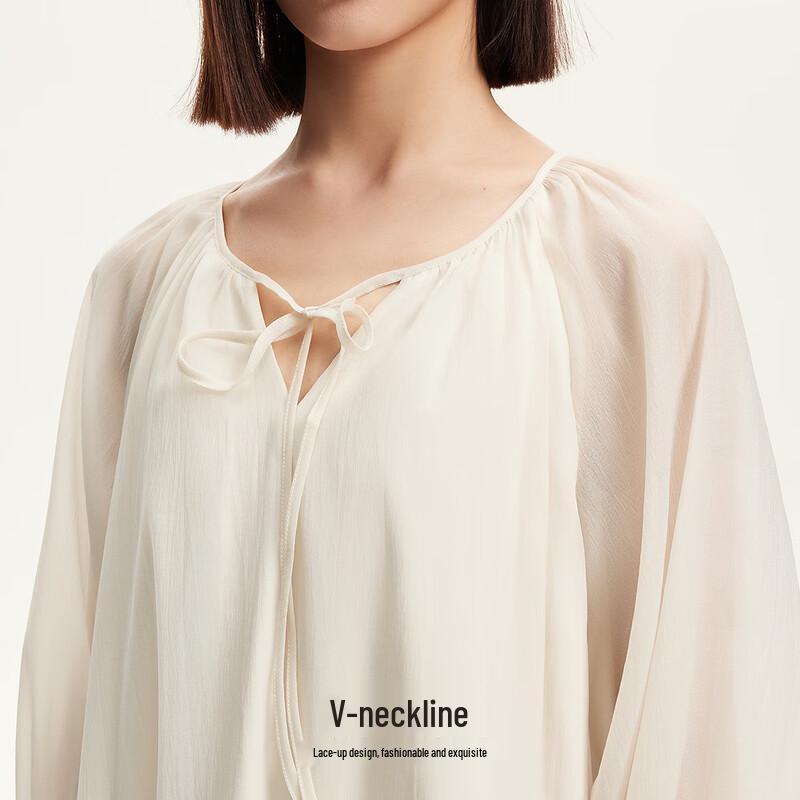 VEROMODA 2025 Summer V-Neck Pleated A-Line Dress