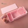 Clay Surface Finishing Tool Tools Kit, Powder Storage Box with Sieve Brush Container, Pottery Organizer Craft Organizer, Air Dry Accessory for