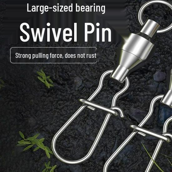 Large Size 304 Stainless Steel Bearing Ring Connector with Enhanced Pin for Fishing.