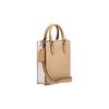 Coach N/S 17 Silver Logo Plate Logo Pebbled Leather Tote Bag Tote Shopping Bag Hand-held Shoulder Crossbody Bag Small Women's Brown