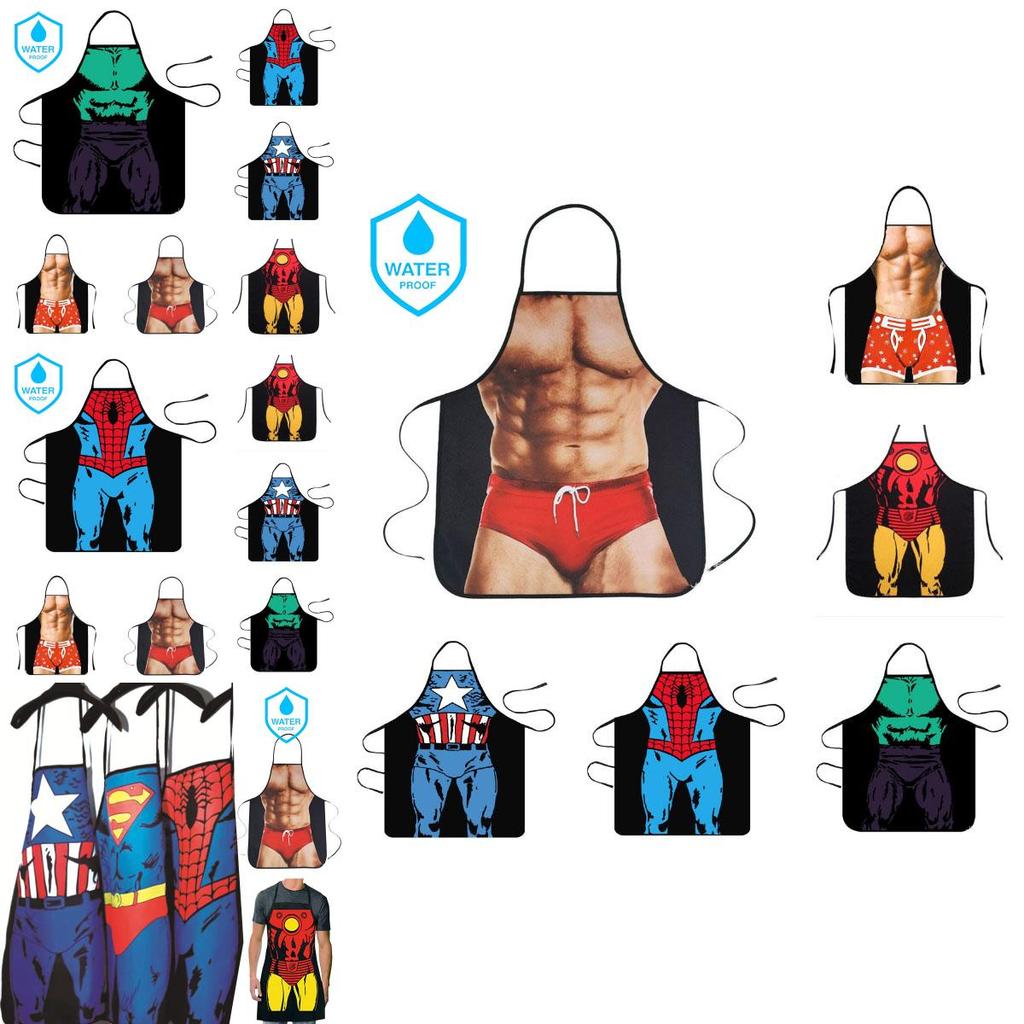 Marvel Cosplay Aprons Sexy Funny For Men Women Kitchen Cooking Baking Props