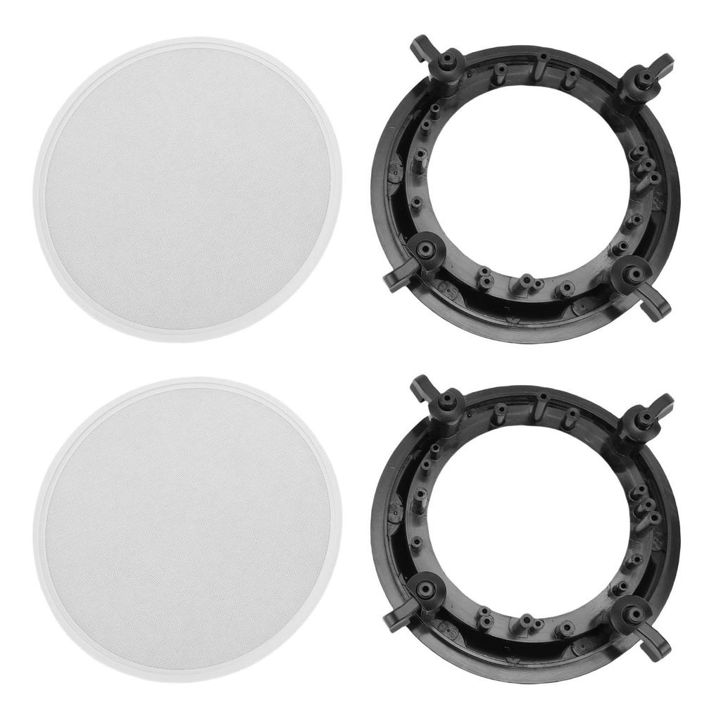 2 Set Ceiling Speaker Grille Cover Magnetic Metal Mesh Speaker Grille Protective Case for Supermarket