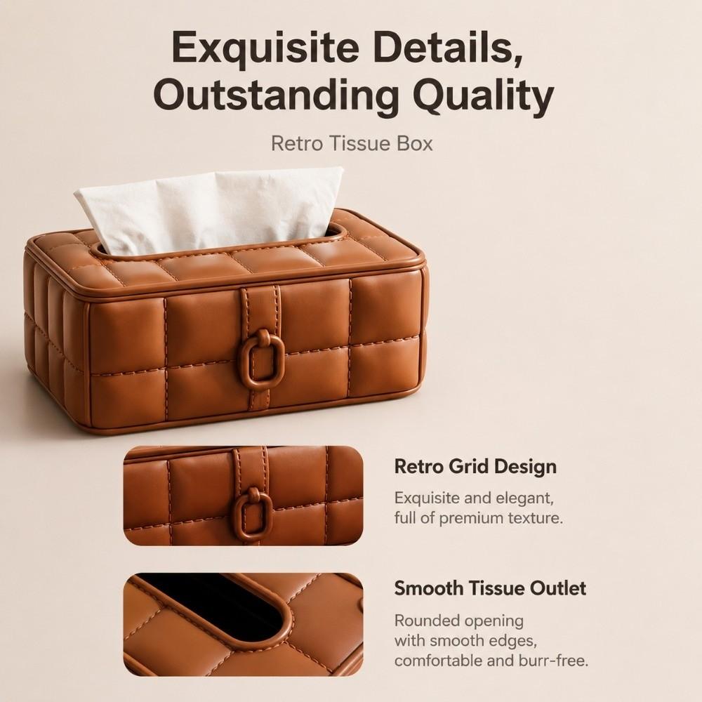 Large Capacity Tissue Box Holder Dust-proof Facial Tissue Box Durable Paper Holder fo Homestay
