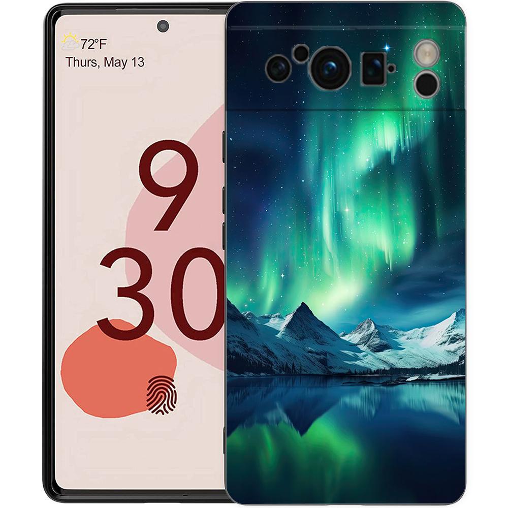 Beautiful northern lights Phone Case For Google Pixel 9 8 7 6 Pro XL 8A 7A 6A TPU Shell Soft Shockproof Black Cover