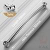 KAK Bright Chrome Furniture Handles Crystal Kitchen Cabinet Handle Zinc Alloy Wardrobe Door Pulls Solid Decorative Door Hardware