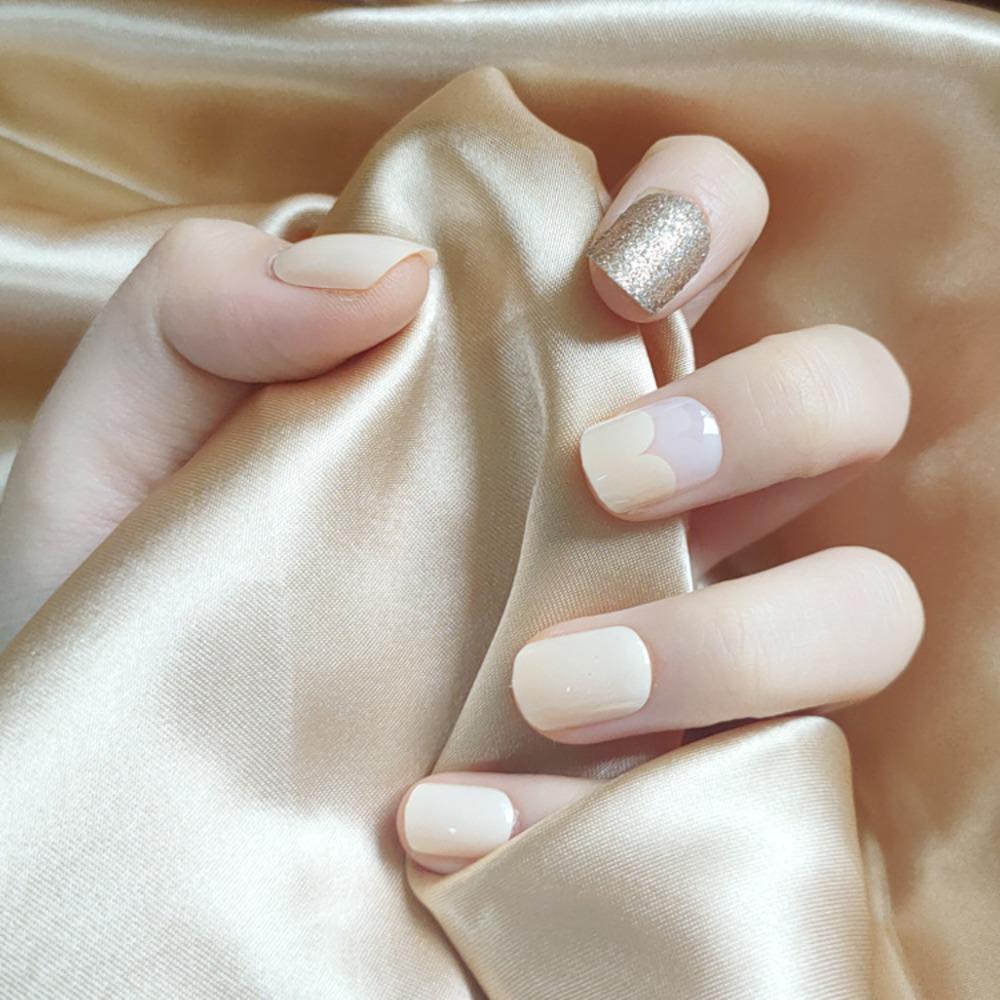 With Glue Fake Nails Gradients Nail Tips Waterproof French False Nails  for Women and Girls