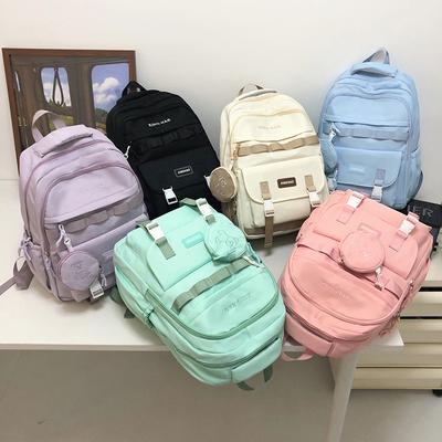 School Bag New Large-capacity High School Backpack Lightweight Burden Reduction Ridge Protection Waterproof Middle School Backpack
