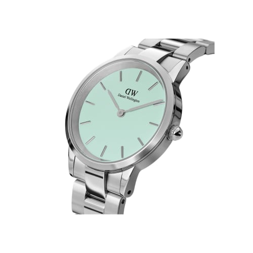 [Official Limited Edition/2-Year Warranty/Limited Edition] Daniel Wellington DW Women's Iconic Link Pastel Mint 32mm Metal Watch with Mint Green Dial