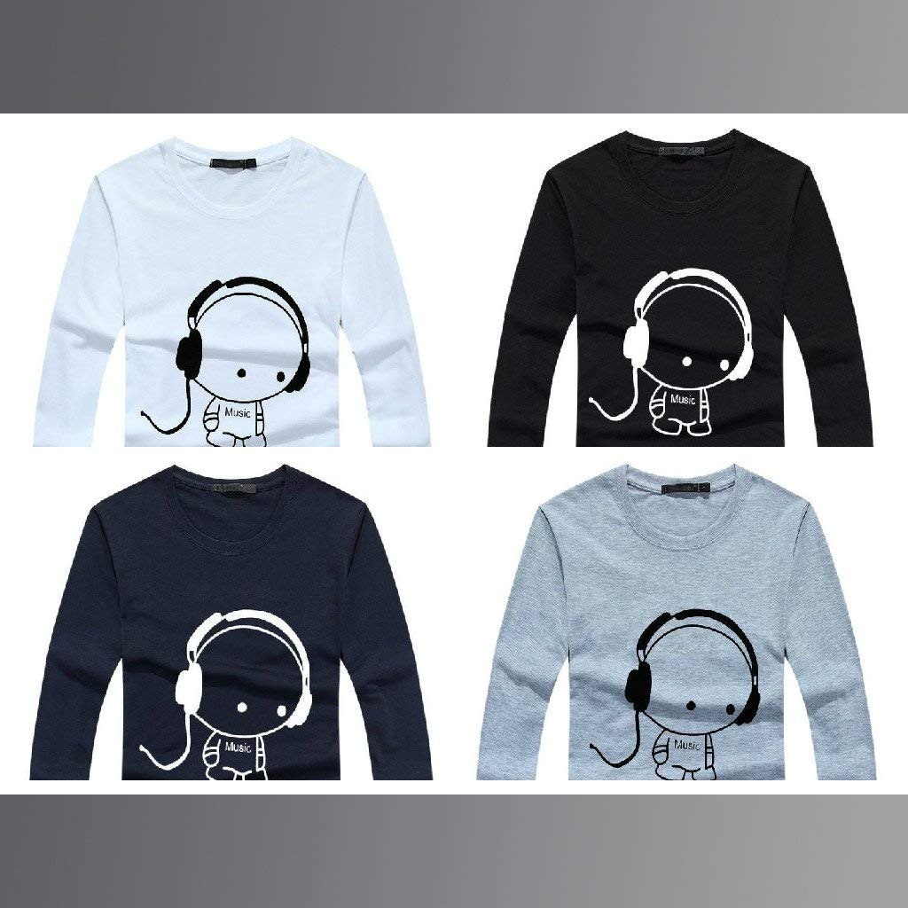 BUZZxSELECTION Lang lang für Männer und TSL005 T-Shirt, Ärmel, Ärmel, Charakter, stilvoll, Frauen, (02. Schwarz, 3XL)