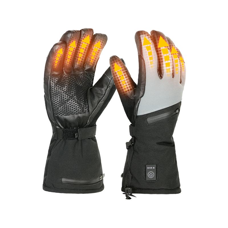 Custom Winter Smart Gloves Warm Outdoor Sports Ski Motorcycle Electric Heating Waterproof Gloves L чёрный