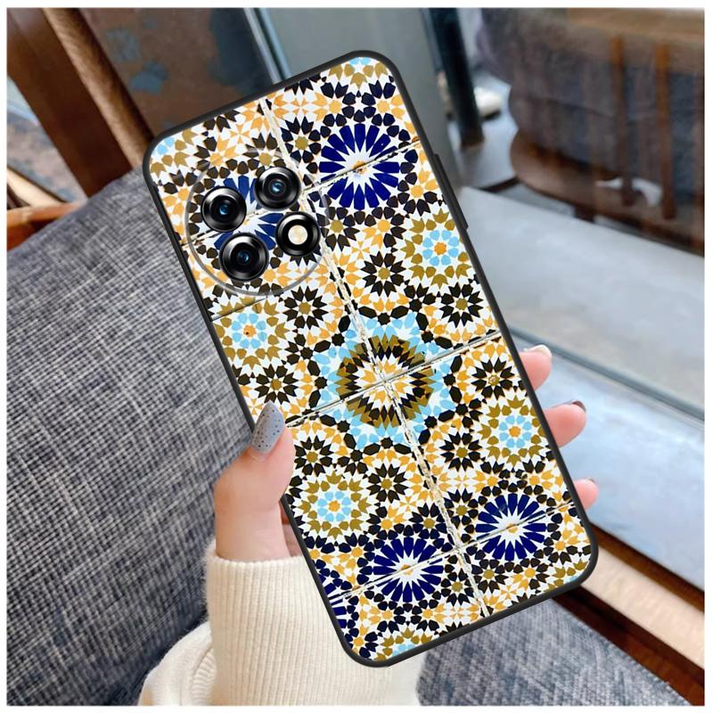 Marockanskt kakelfodral för OnePlus 13T 8T 10T 9 10 Pro 15 13 12 11 13R 12R Nord CE 5 2 3 4 Lite N20 N30 Coque