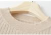 100% Cashmere Pure Wool Slimming Round Neck Knit Sweater - Women's Ribbed Slim Fit for Autumn/Winter