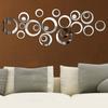 3D Circular Mirror Wall Sticker Self-Adhesive Acrylic Mirror Decals DIY Office Living Room Bedroom Decoration Art Wall Stickers