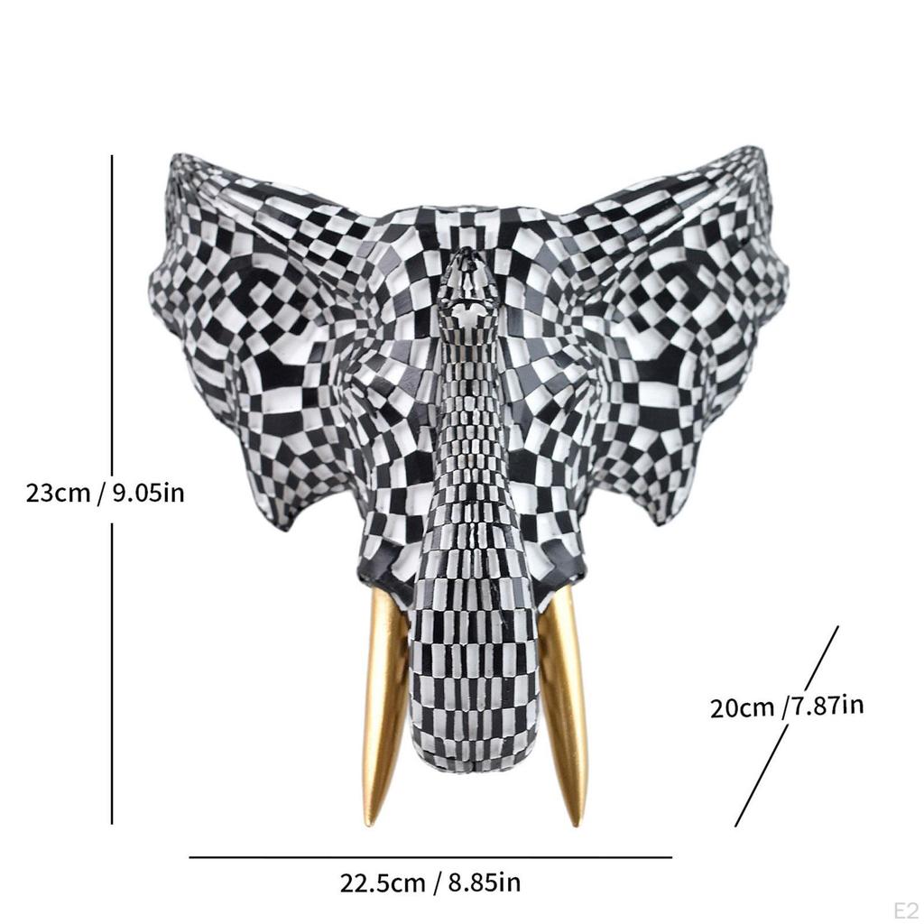 Decorative Elephant Head To Hang On The Wall, Wall Sculpture for Home Or Office.