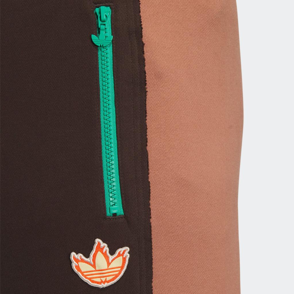 Adidas Originals X Melting Sadness Chinese New Year Rabbit Logo Panel Colorblock Joggers Unisex Bottoms Brown HY7257