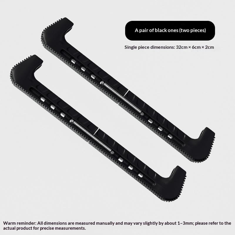 1Pair Adjustable Ice Skate Blade Guard Pvc Hard Skating Blade Protector Cover For Figure Skating Hockey Skates