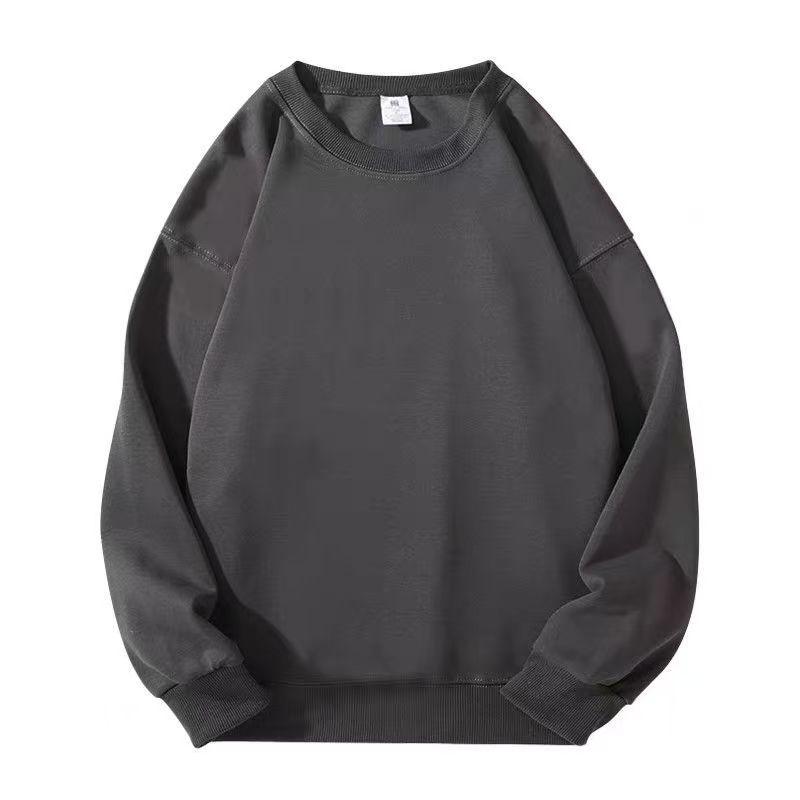 Men's Autumn Retro Casual Plain Round Neck Hoodie