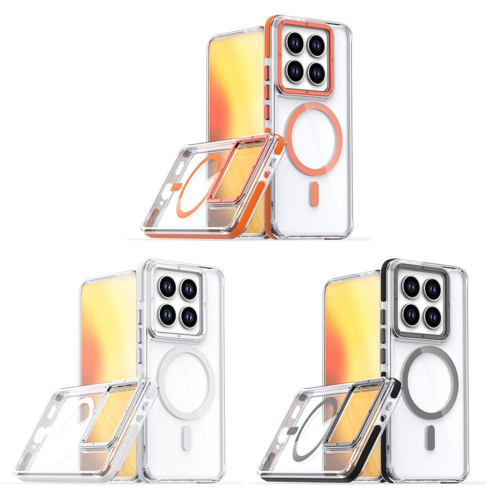KEYSION HD Transparent Magnetic Case for MagSafe for Xiaomi 14T 15T Pro 5G Clear Shockproof Phone Cover for Xiaomi 15T 14T Pro