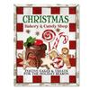 Vintage Christmas Metal Wall Decoration, Holiday Sticker Sign