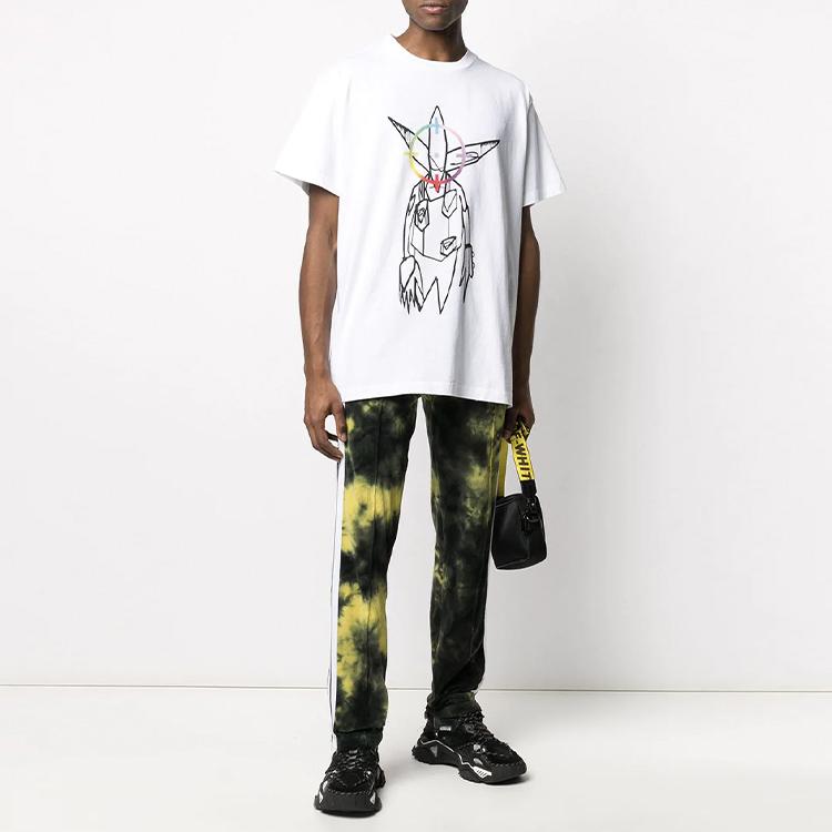Off-White Futura Alien Over T-Shirt White Men Tops OMAA038S201850500188