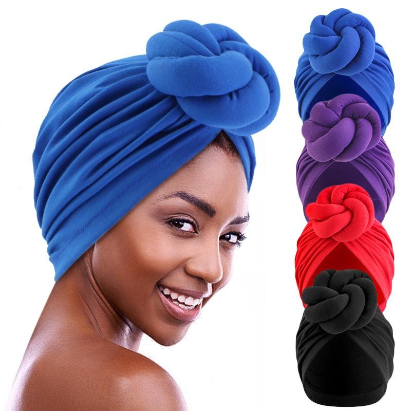 Cotton three-dimensional twist headscarf hat headgear ethnic hat JDTA