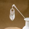 New Chinese-style Geometric Hollowed-out Fringed Hairpin, Water-drop-shaped Drooping Hairpin for Hanfu Updo Accessories, for Women