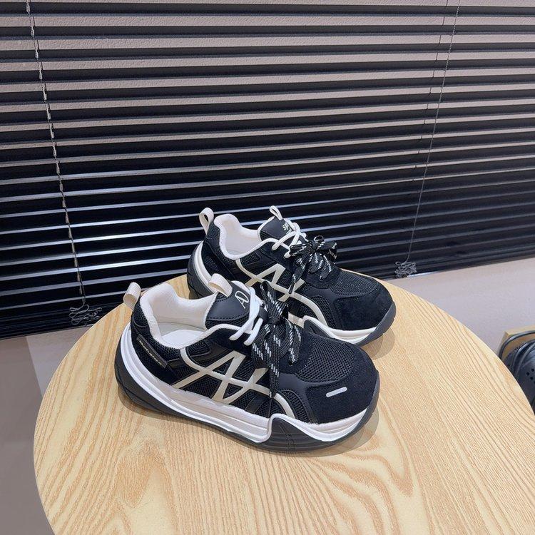 Leather Platform German Training Shoes Women's 2025 Autumn New Flat-soled Heightening Shoes Retro Running Casual Sports Forrest Gump Shoes