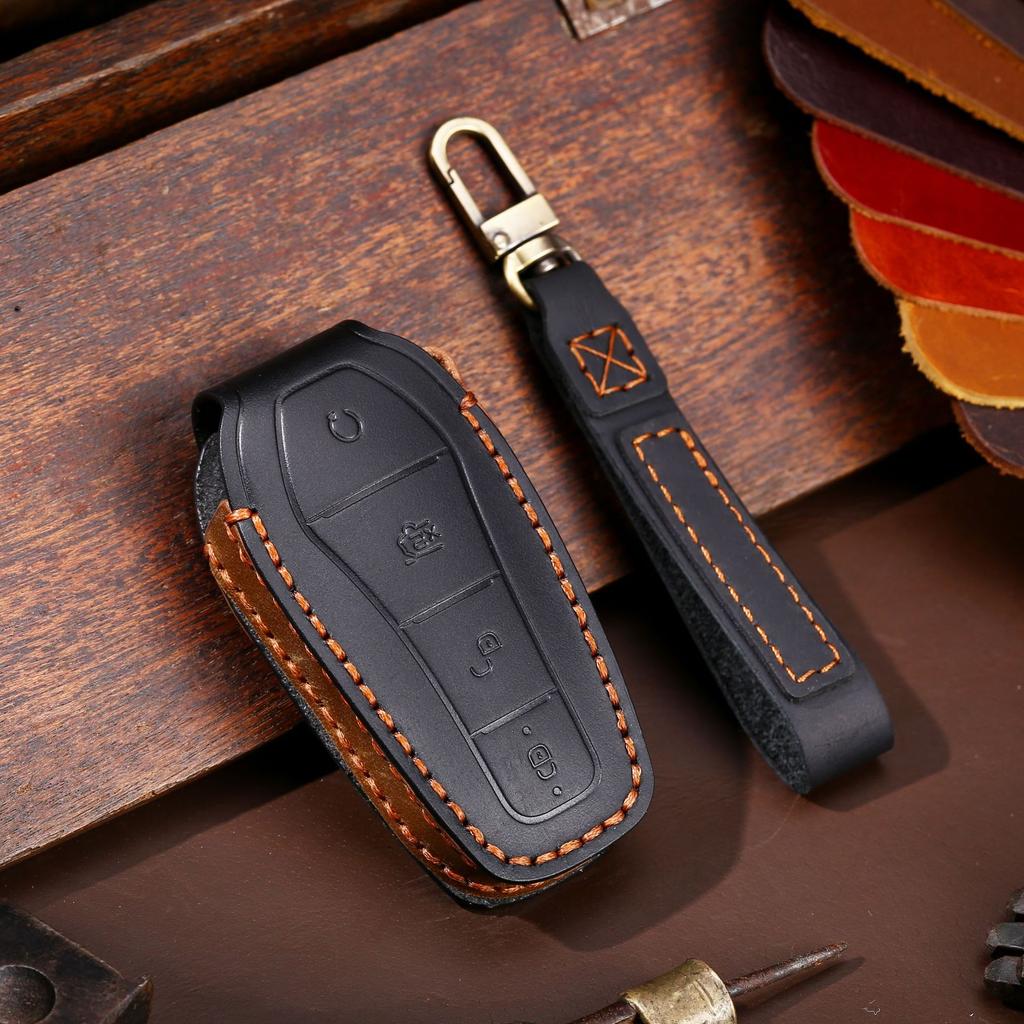 Car Key Bag Is Suitable for BYD Key Set Tang and Song Plusdmi Dolphin Han Car Key Bag Purely Handmade